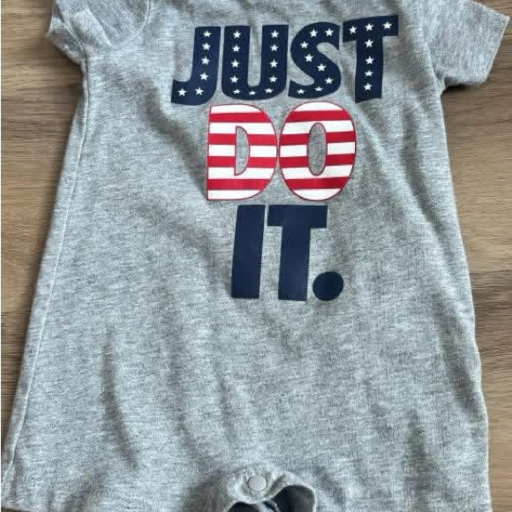 Nike Gray and Blue Kids One Piece